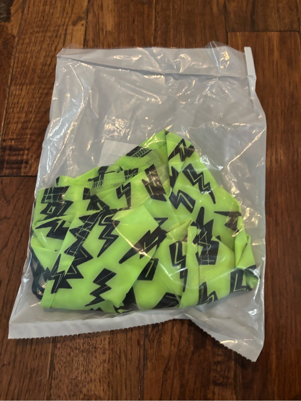 George Hats 7/8 Neon Green Bolts Hybrid Shorts Unlined Swim Trunks